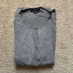 Banana Republic | Gray-Brown Silk Blend Cardigan